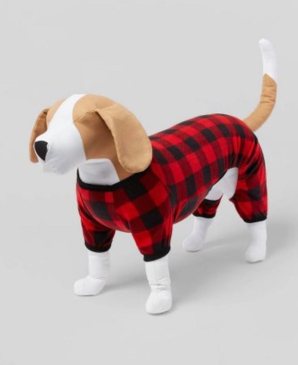 Buffalo Check Plaid Fleece Matching Family Dog Cat Pajama